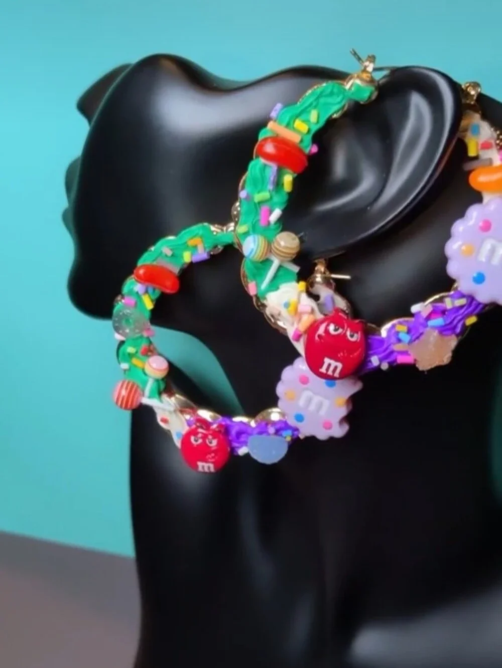 Handmade bold hoop